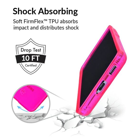 Neon Pink Clear Samsung Galaxy S21 Ultra Case - Picture 6 of 8